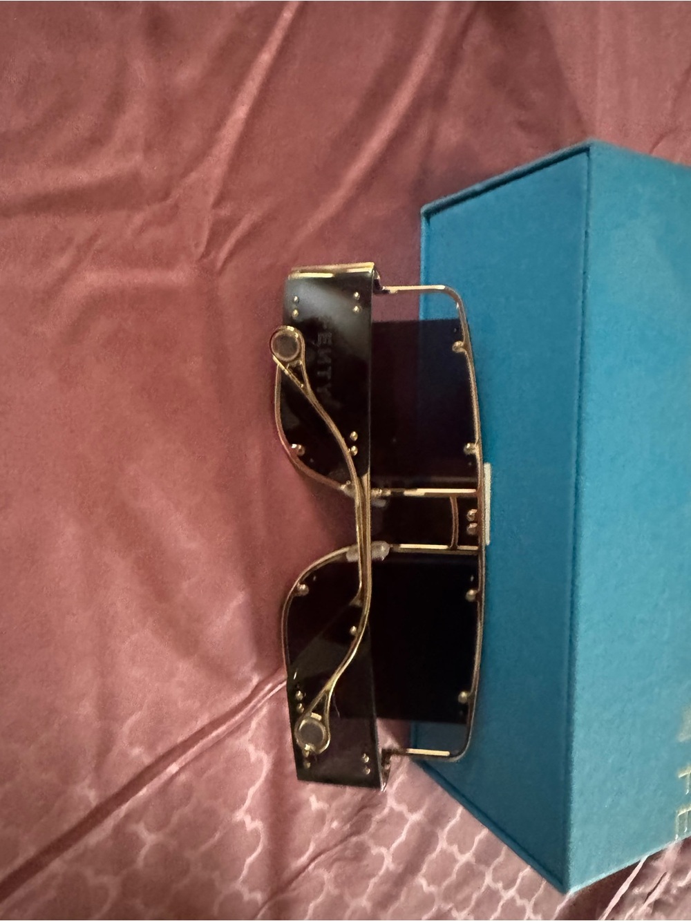 Gold Frame Black Lens Sunglasses